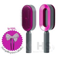 Peine Cepillo de Cabello con Botón de Fácil Limpieza + Regalo