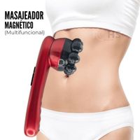 Masajeador Magnético Multifuncional Recargable Color Rojo