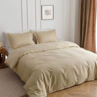 Funda Plumón Clásica Orma Hogar Beige Gamuza 200 Hilos Algodón Pima Queen