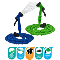 MANGUERA EXPANDIBLE 60 MTS CON PISTOLA MULTICHORROS
