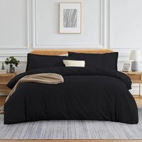 Funda Plumón Clásica Orma Hogar Negro 200 Hilos Algodón Pima King