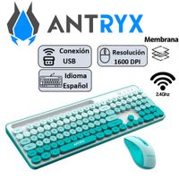 TECLADO MOUSE ANTRYX WS970 VERDE ASC-WS970GN