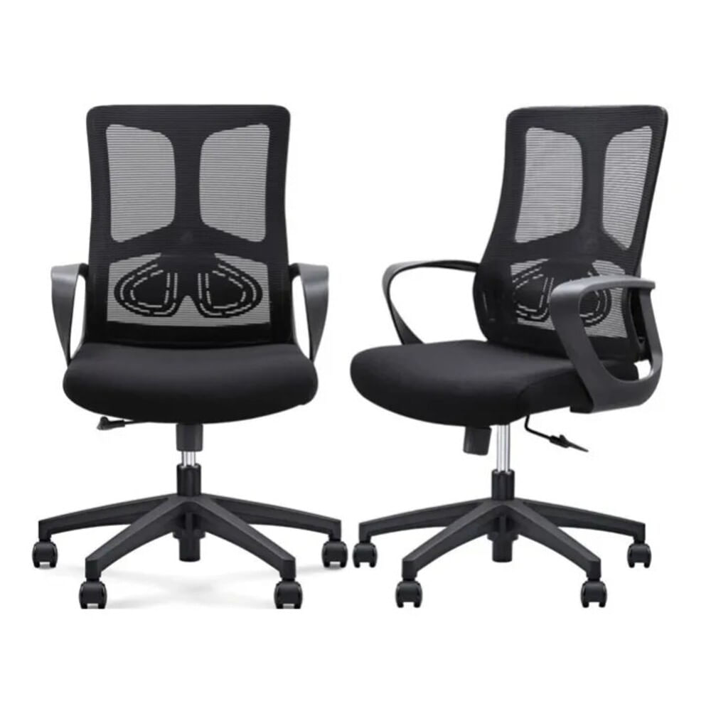 Silla Lampadia Negro Giratoria - Ziyaz