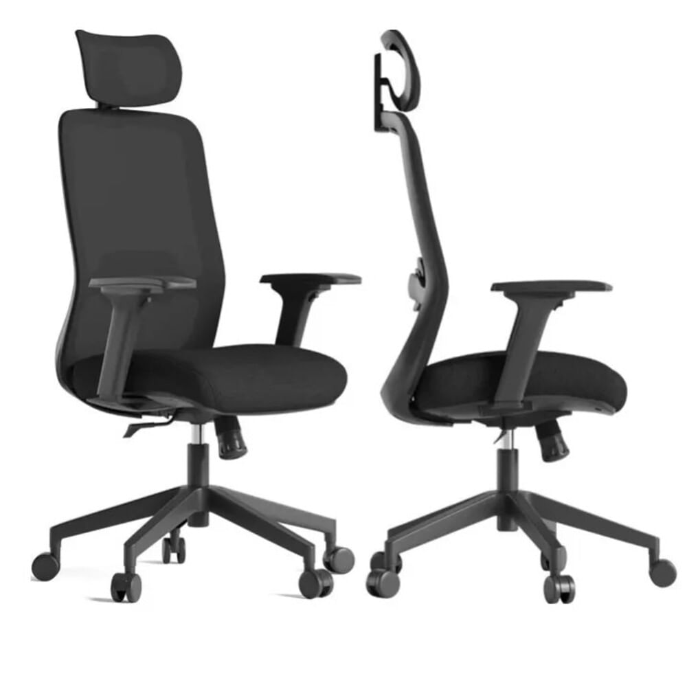 Silla Lacros CCabez Negro Giratoria - Ziyaz