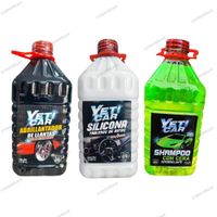 Kit De Limpieza Para Auto - Shampoo Silicona Renovador De Llanta 3500ml