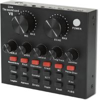 Interfaz de Audio Portátil Tarjeta Sonido V8