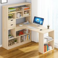 ESCRITORIO CON ESTANTE MODELO ENTRELAZADO MANZANO