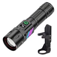 Linterna Potente Profesional 3500m con Power Bank Pantalla LED y Base Magnética