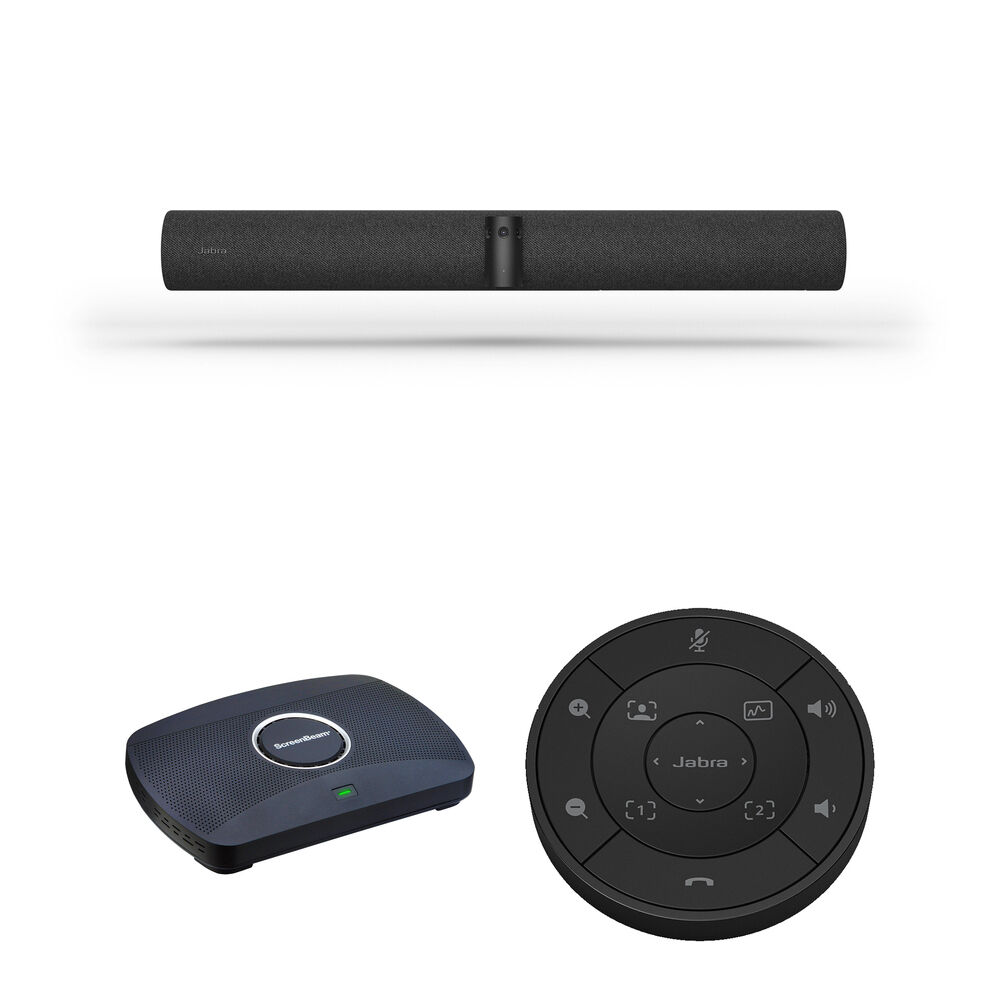 Jabra Panacast 50 Videobar 4K con ScreenBeam 1100 Plus y Control Remoto