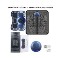 Masajeador Para Pies Eléctrico EMS Plegable y Masajeador Cervical