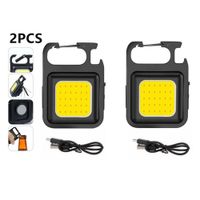 Mini Linterna Luz Led Modelo Llavero Recargable x2 uni