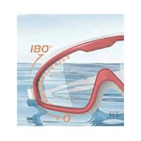 Lentes de Natación  con Protección UV y Tapones de Oído Color rojo pastel Rojo
