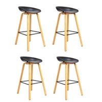 Pack de 4 Bancos Bar Modelo Seul Color negro
