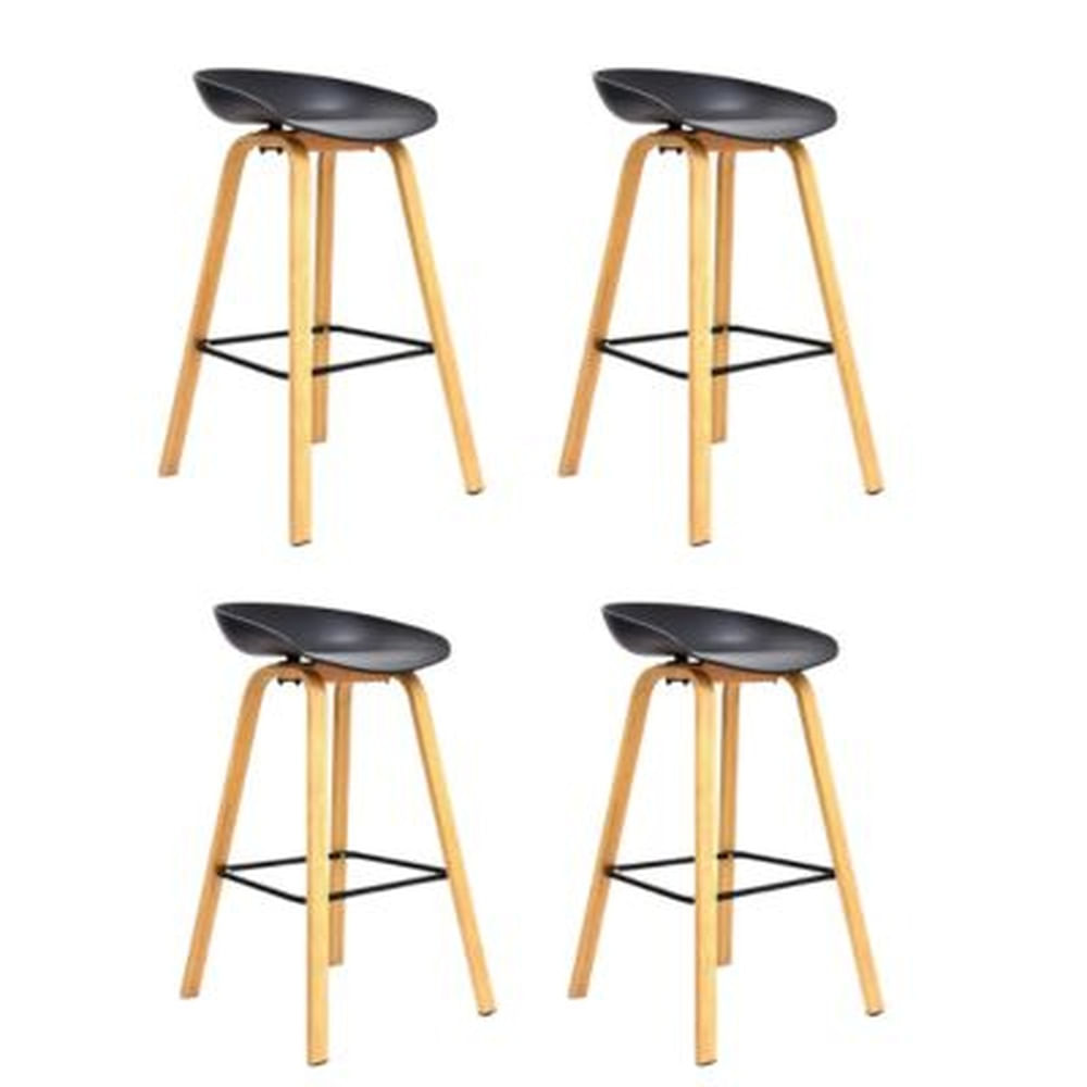 Pack de 4 Bancos Bar Modelo Seul Color negro
