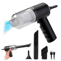 Mini Aspiradora Eléctrica Portátil Recargable 3 en 1 Negro