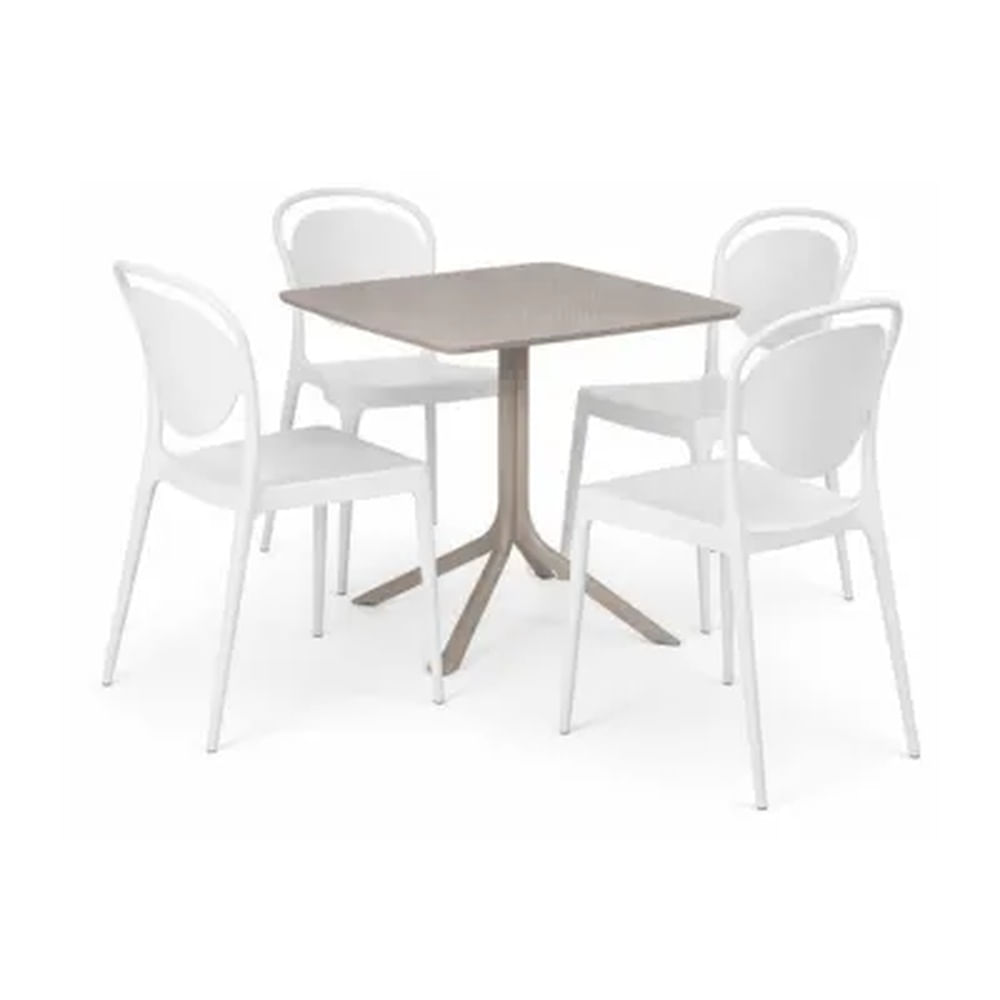 Pack  de Comedor / Mesa TORONTO ARENA + 4 sillas MARSELLA I BLANCO