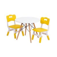 PACK de 2 Sillas Grecia KIDs Amarillo + Mesa Modelo Sofia niño