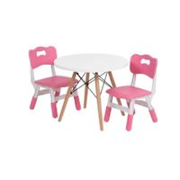 PACK de 2 Sillas Grecia KIDs Rosado  + Mesa Modelo Sofia niño