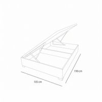 Cama Baúl Box espacio 1.5 plazas Azul