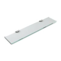 Repisa para baño con vidrio transparente 40 x 0.8 cm Zaga