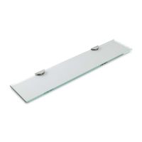 Repisa para baño con vidrio pavonado 40 x 0.8 cm Zaga