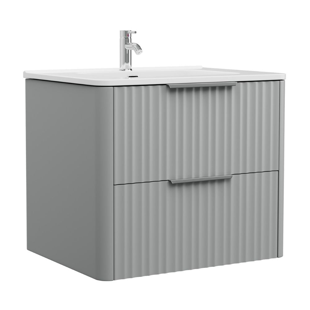 Vanitorio Herencia Gris + Lavatorio Resina 60cm 60x47x48