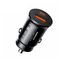 Cargador para Auto Remax RCC358 Negro Carga Rápida 30W