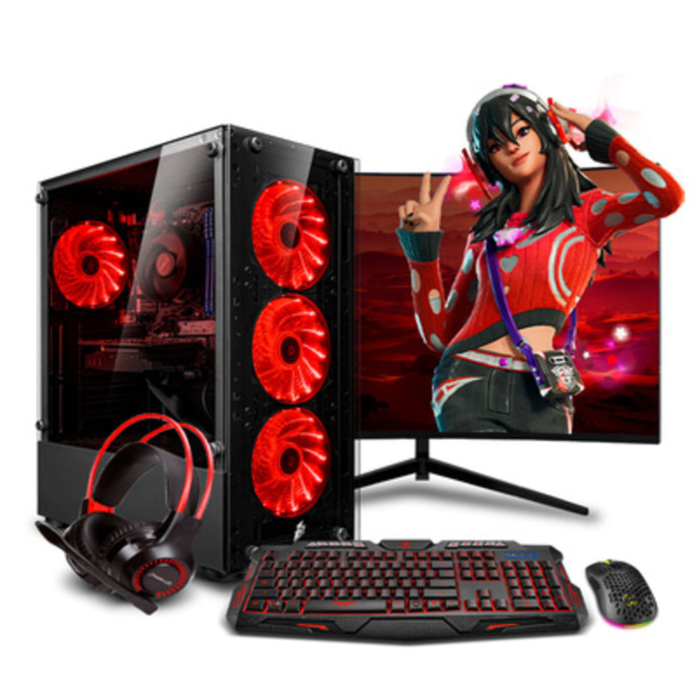 COMPUTADORA PC GAMER DRACO RED Core Ultra 5 245KF 16GB DDR5 500GB 24VA RTX5050 8GB MI PC LISTA