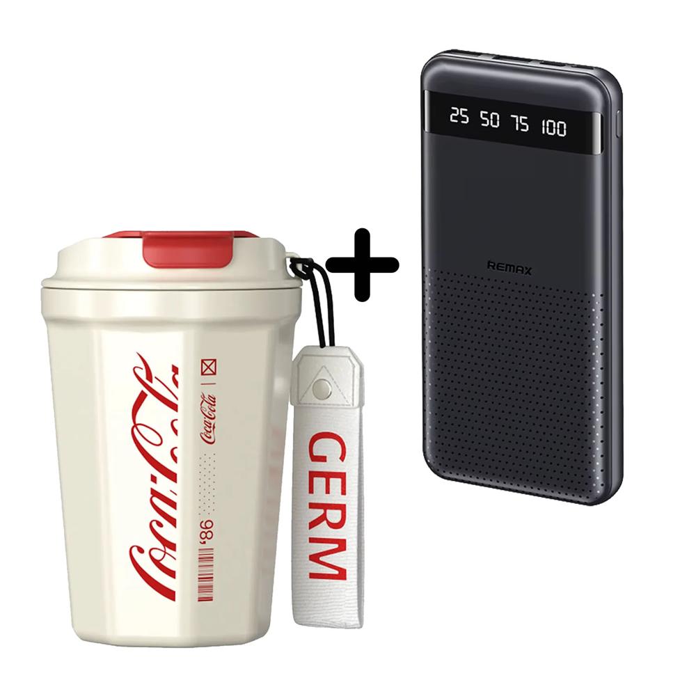 Combo Vaso Germ Blanco 390ml + Power Bank Remax RPP-10 Negro