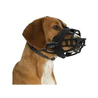 Bozal De Silicona Flexible Para Perros Color Negro Talla 6