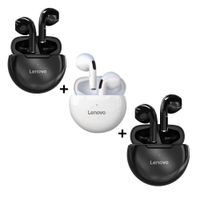 Combo Lenovo Audífonos HT38 Negro x2 + HT38 Blanco