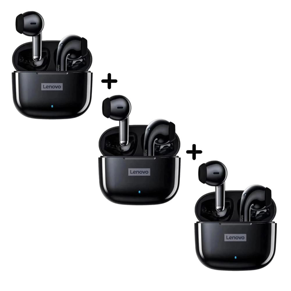 Combo Lenovo Audifonos LP40 PRO Negro X3 Bluetooth 5.1