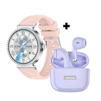 Combo Smartwatch Vidvie SW1624 Rosado + Audífonos LP40 Pro Purpura