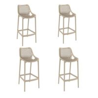 PACK de 4 Bancos Bar Modelo Nápoles BEIGE