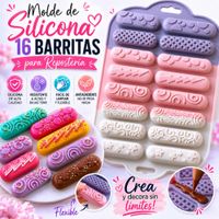 Molde de Silicona de 16 Barritas para Repostería