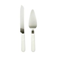Juego de Cuchillo Serrucho con Espatula para Torta Postres Acero Inoxidable FACUSA
