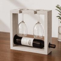 Mini Bar de Mesa Para Vino Color Gris