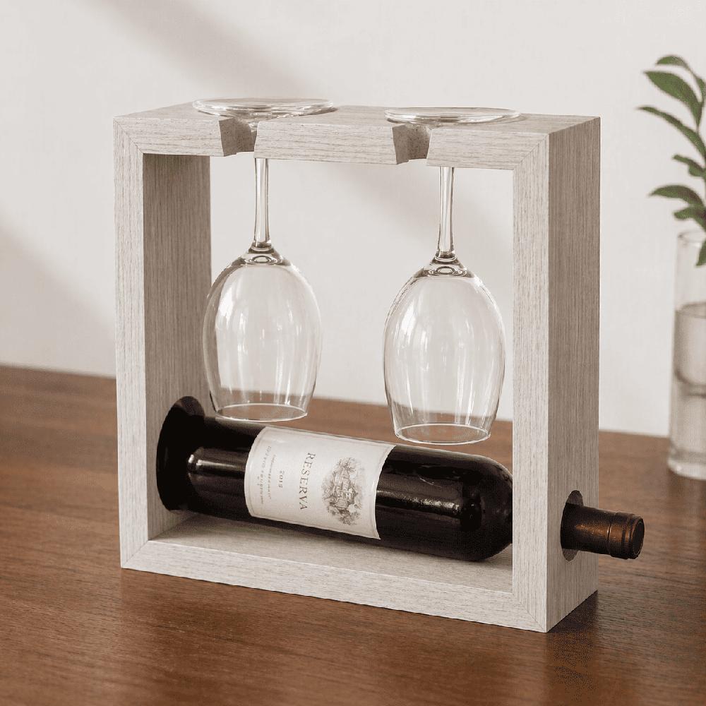 Mini Bar de Mesa Para Vino Color Gris