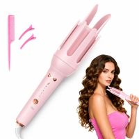 Ondulador Rizadora YX630 Automática de Cabello 32mm Profesional 4 Niveles - Rosado
