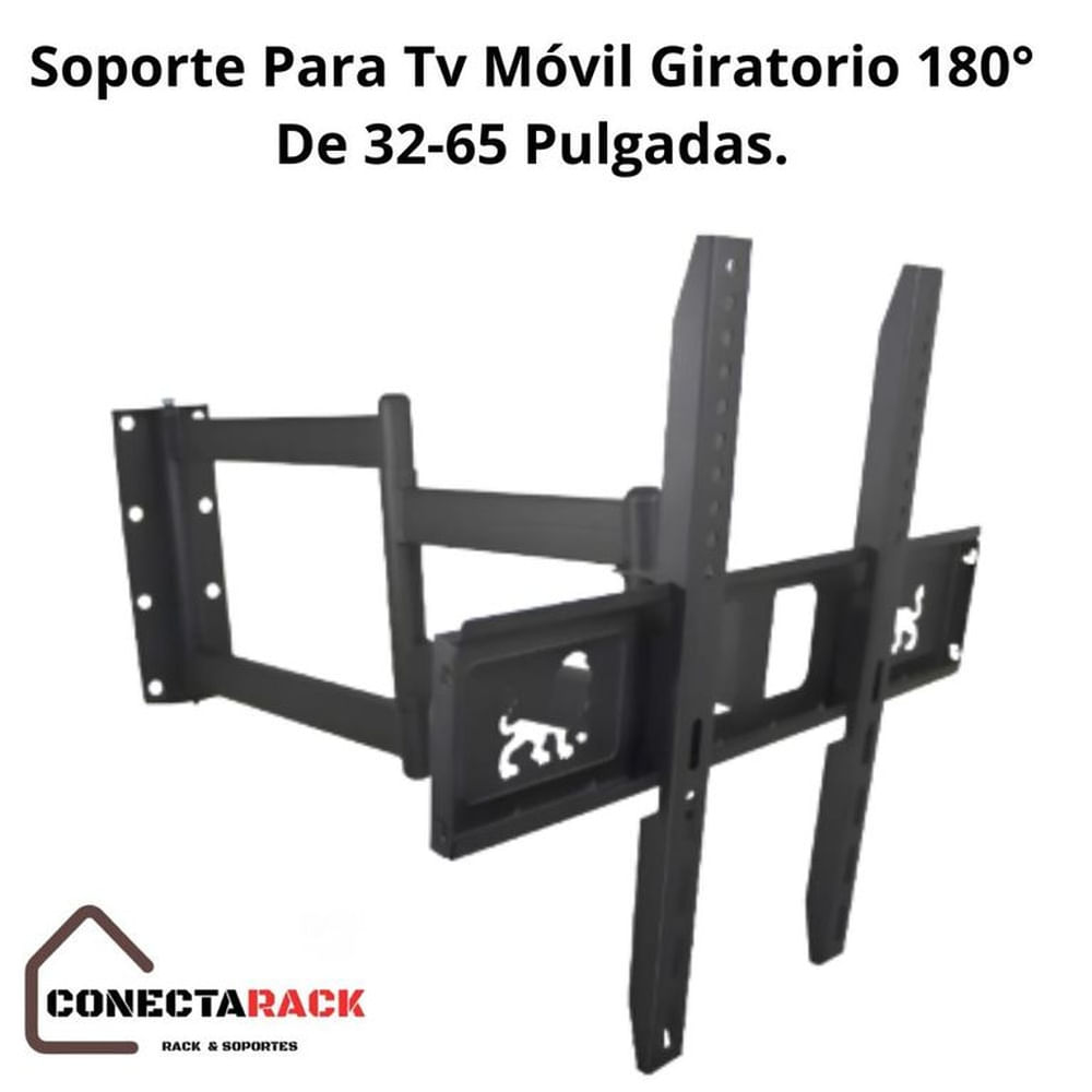 Soporte Para Tv Móvil Giratorio 180° De 32-65  Drn60 Negro.