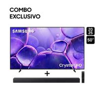 COMBO Televisor Samsung 50 Crystal Uhd UN50U8000FGXPE Smart Tv + Soundbar 2.0 CH HW-B400F 2025