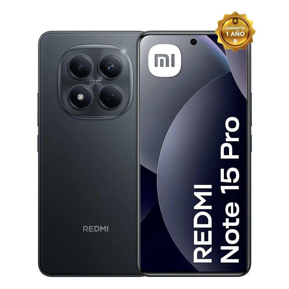 Celular Xiaomi Redmi Note 15 Pro 256GB ROM - 8GB RAM - Batería 6500mAh - Dual SIM - 256 GB - Negro