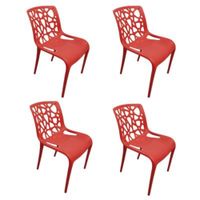 PACK Silla de Comedor Ginebra ROJO