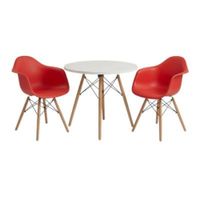 PACK de 2 Silla Malaga Niños Rojo + Mesa Modelo Sofia niño