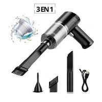 Aspiradora Eléctrica Portátil Recargable 3 en 1 Negro