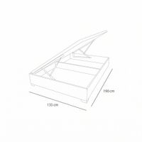 Cama Baúl Box espacio 2 plazas Azul