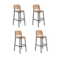 PACK de 4 Bancos Bar Modelo Duna Negro