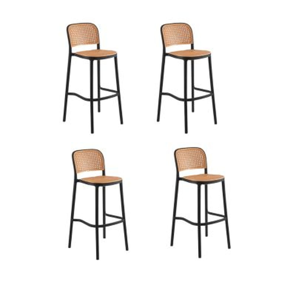 PACK de 4 Bancos Bar Modelo Duna Negro