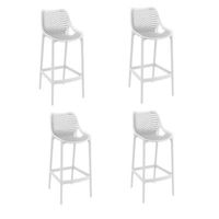 PACK de 4 Bancos Bar Modelo Nápoles blanco