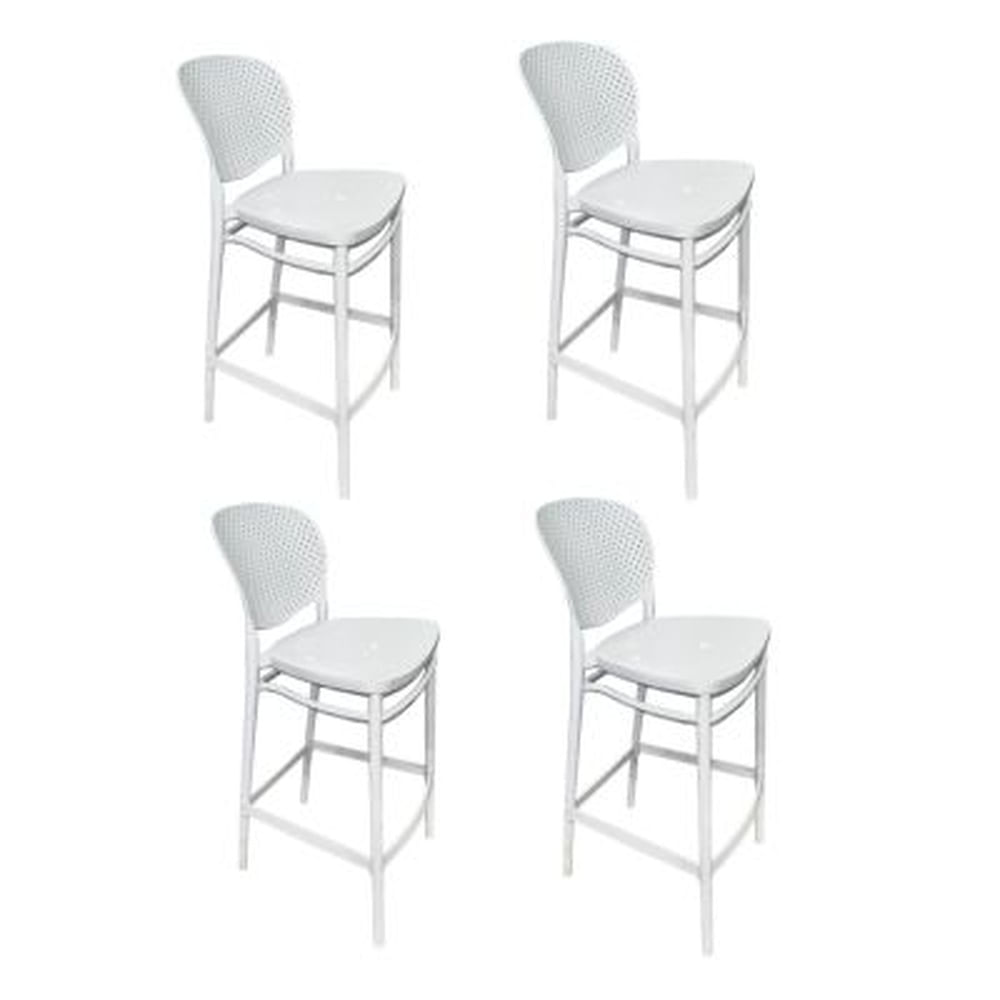 Pack de 4 Banco Bar Modelo BOSTON BLANCO